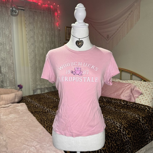 Y2K Aeropostale Pink Graphic Tee - Picture 3 of 7
